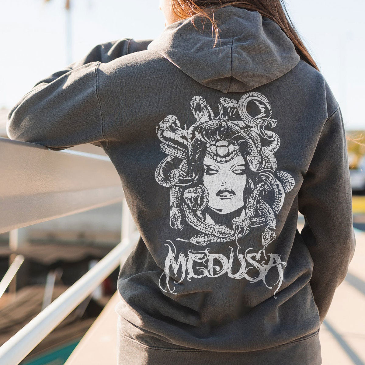 PERSONALIZED MEDUSA PRINT CASUAL HOODIE