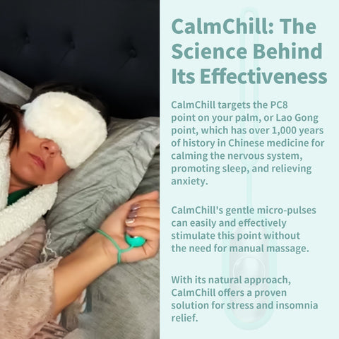 The Chill Pill® Handheld Sleep Aid - Improves Sleep, Relieves Mood, Vitality, Adjustable Massage Intensity, Portable and Easy to Carry
